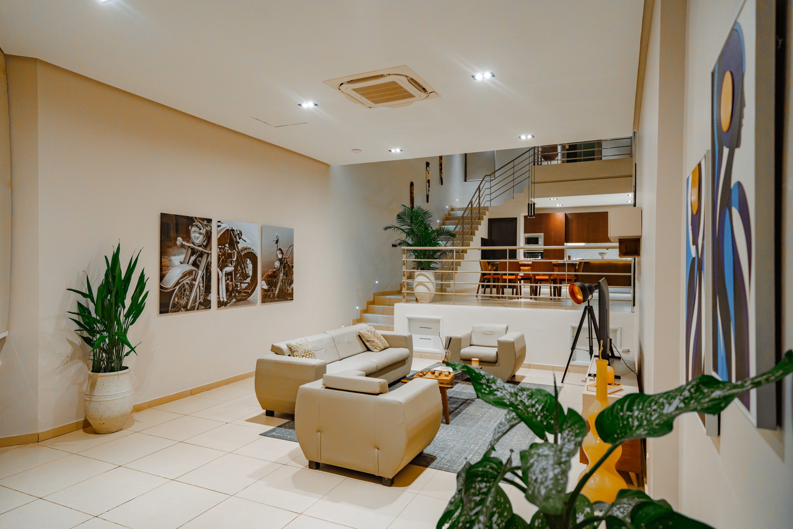 Salon spacieux Sea Plaza Apartments